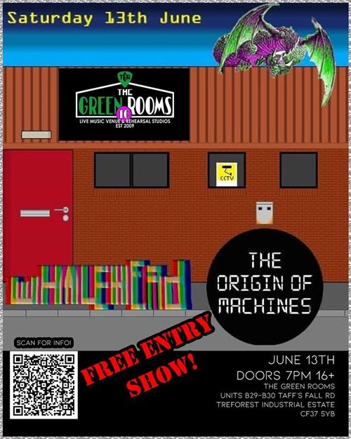 The Green Rooms, Treforest, Saturday 13 June 2026